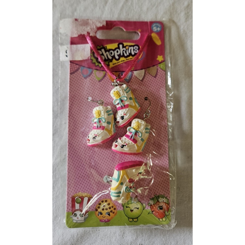 Shopkins‎ Jewelry Set Necklace Earrings Ring Boot Character Licensed Moose...